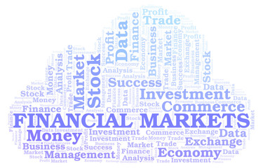 Wall Mural - Financial Markets word cloud.