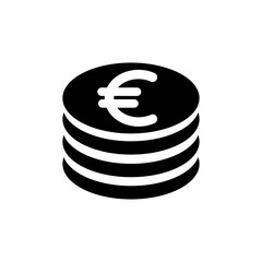 euro coin icon design vector template EPS 10