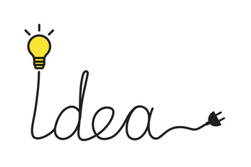 Poster - Creative thinking or idea concept. Light bulb.