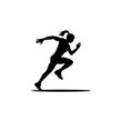 © artpray - Illustration female running female silhouette logo vector