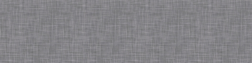 natural anthracite gray french woven linen texture border background. old raw flax fibre seamless pa