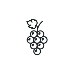 Poster - grapes icon template color editable. grapes fruit symbol vector sign isolated on white background illustration for graphic and web design.