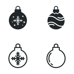 Poster - christmas ball icon template color editable. christmas ball symbol vector sign isolated on white background illustration for graphic and web design.