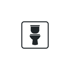 Aufkleber - Toilet icon template color editable. Bathroom symbol vector sign isolated on white background illustration for graphic and web design.