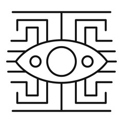 Poster - Labyrinth eye icon. Outline labyrinth eye vector icon for web design isolated on white background