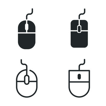 Mouse icon template color editable. Mouse symbol vector sign isolated on white background illustration for graphic and web design.