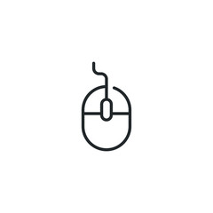 Aufkleber - Mouse icon template color editable. Mouse symbol vector sign isolated on white background illustration for graphic and web design.