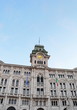 Trieste, Italu, January10, 2020. city hall on Piazza Unita d Italia square view, Friuli Venezia Giulia region of Italy