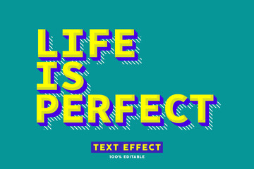 retro pop art text effect, editable text