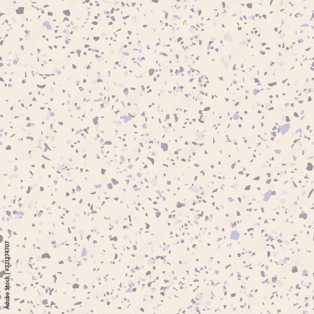 Terrazzo seamless pattern. Vector texture of mosaic floor with natural ...