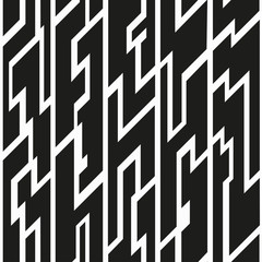 Wall Mural - black tribal seamless pattern