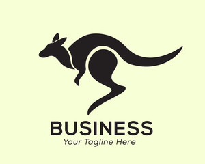 Wall Mural - Simple jump high fast kangaroo logo design inspiration