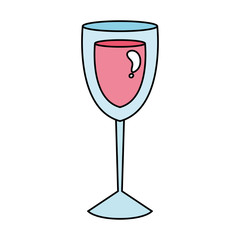 Poster - cup glass with wine isolated icon