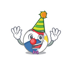 Sticker - Funny Clown beach ball cartoon character mascot design