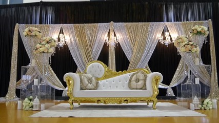 Wall Mural - shot of elegant sofa for wedding reception