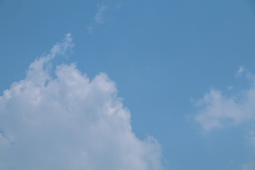 deep blue sky and white cloud background.altocumulus soft white clouds against blue sky.