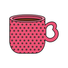 Sticker - cup coffee delicious isolated icon