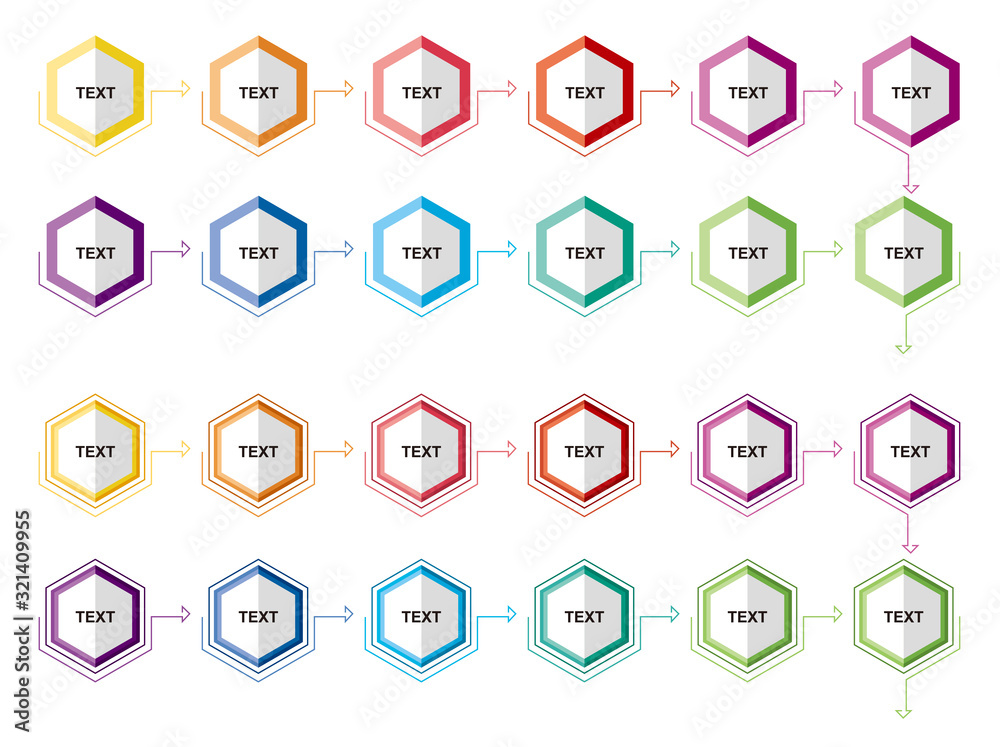 hexagon button icon in half-folded form.hexagon button icons of various ...