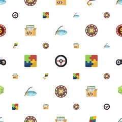 Wall Mural - leisure icons pattern seamless