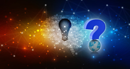 Poster - 3d rendering question mark 