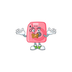 Sticker - mascot cartoon character design of instan camera making a silent gesture