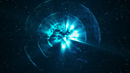 Poster - Flying Earth in Two Transparent Spheres