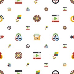 Wall Mural - play icons pattern seamless