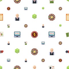 Wall Mural - gambling icons pattern seamless