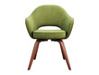 © 3dmitruk - Green fabric chair with wooden legs. 3d render