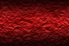 Red Rock Wall With Light And Shadow.