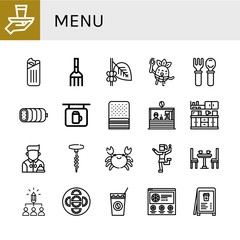 Poster - Set of menu icons