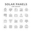 © motorama - Set line icons of solar panels
