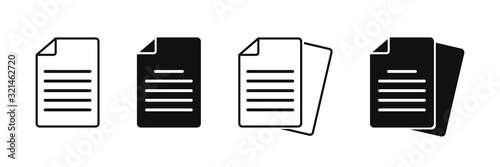 Cuadros en Lienzo Document vector icon isolated vector graphic
