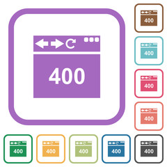 Canvas Print - Browser 400 Bad Request simple icons