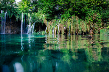 Plitvice lakes, Croatia. Beautiful place visited by thousands of tourists every year. 