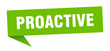 proactive speech bubble. proactive ribbon sign. proactive banner