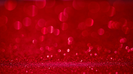 Wall Mural - red background of abstract glitter lights.