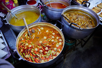 Wall Mural - South East Asian food market 