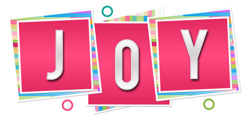 Sticker - Joy Pink Texture Green Blocks Rings 