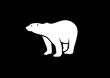 © krustovin - polar bear vector silhouette illustration on black background