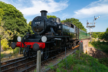 A Steam Train Near Havenstreet On The Isle Of Wight