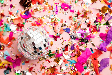 Wall Mural - Bright colourful party sparkling party confetti background