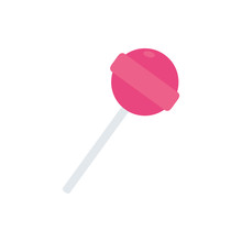 Isolated Sweet Pink Lollipop Vector Design