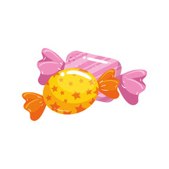 Sticker - candies in wrapper isolated icon