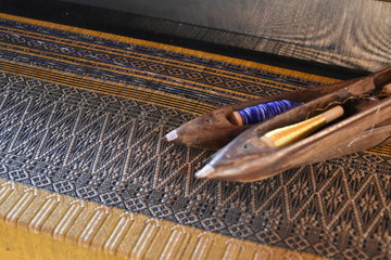 Local loom and fabric pattern, Nan province, Thailand.