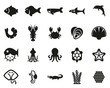 © Bakai - Sea Life & Seafood Icons Black & White Set Big