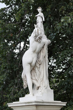 Statue Of Cassandra Seeking The Protection Of Pallas By Aime Millet At Tuileries Garden In Paris, France