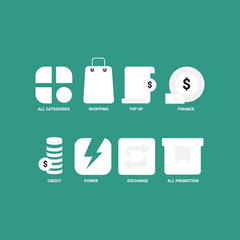 Poster - Ui design flat icon app or website vector eps 10