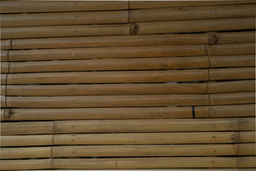  Old bamboo fence in warm colors