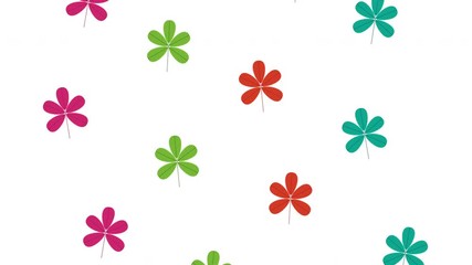 Wall Mural - beautiful flowers garden pattern animated